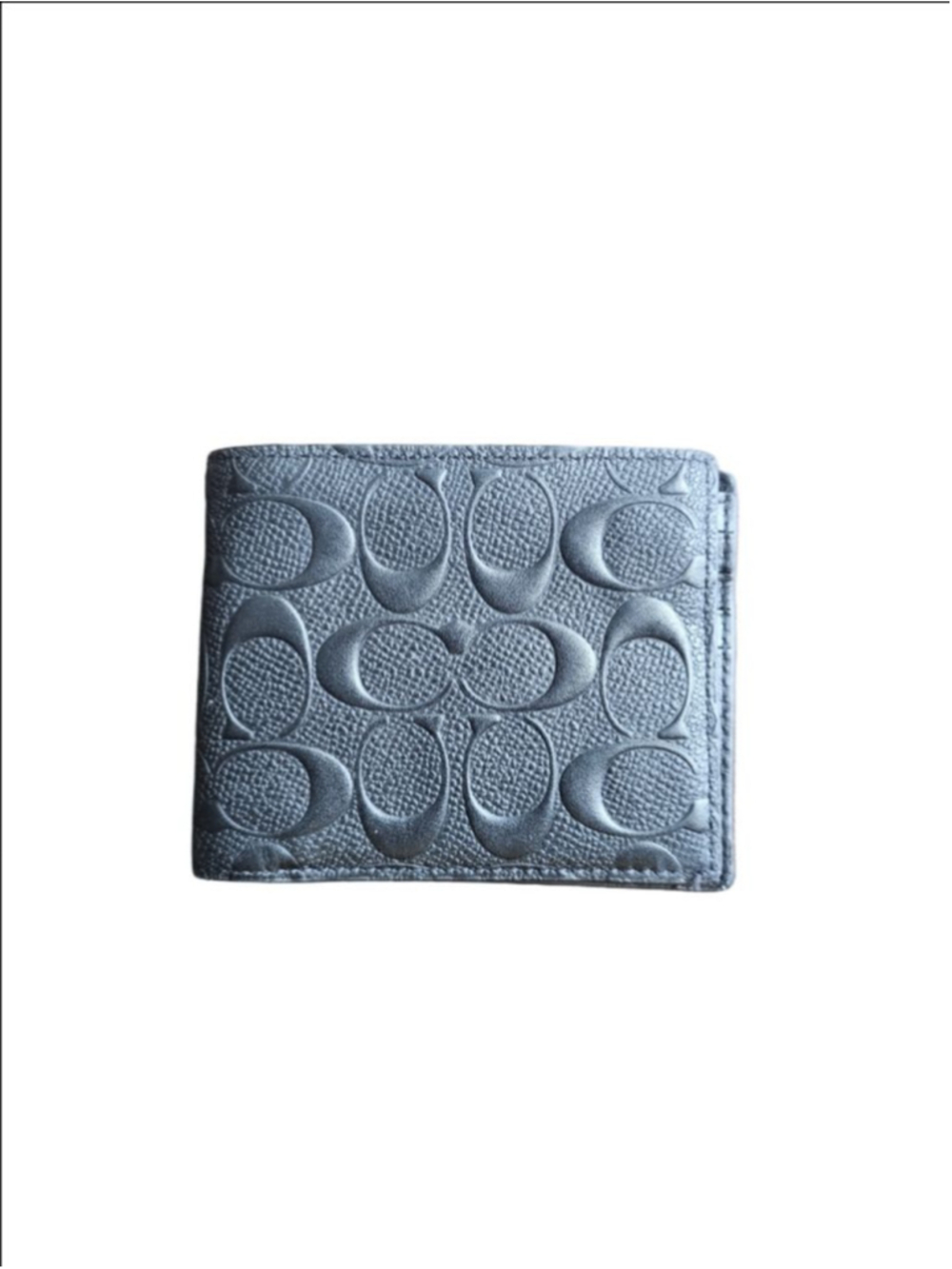 Coach Black Men's Embossed Signature Leather Wallet